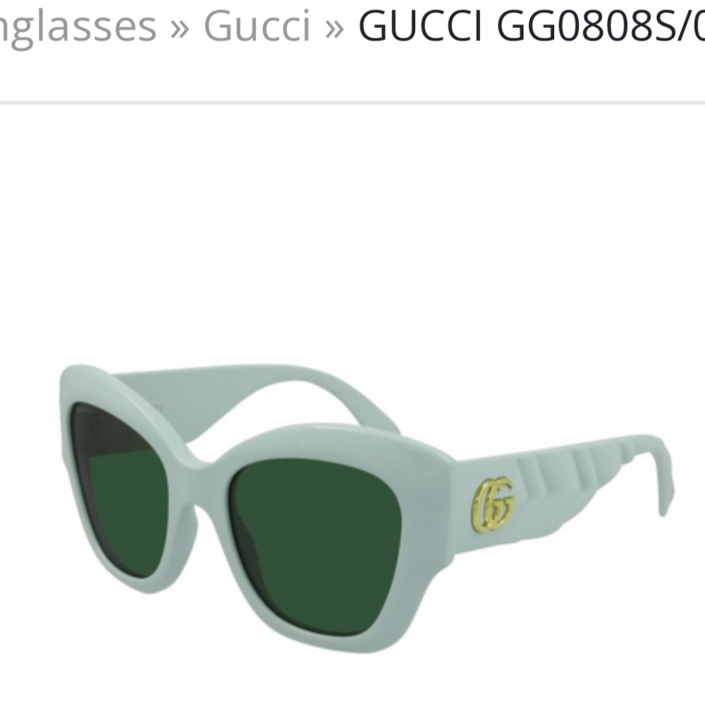GUCCI GG0808S Limited Edition Cat Eye Sunglasses (Mint Green)